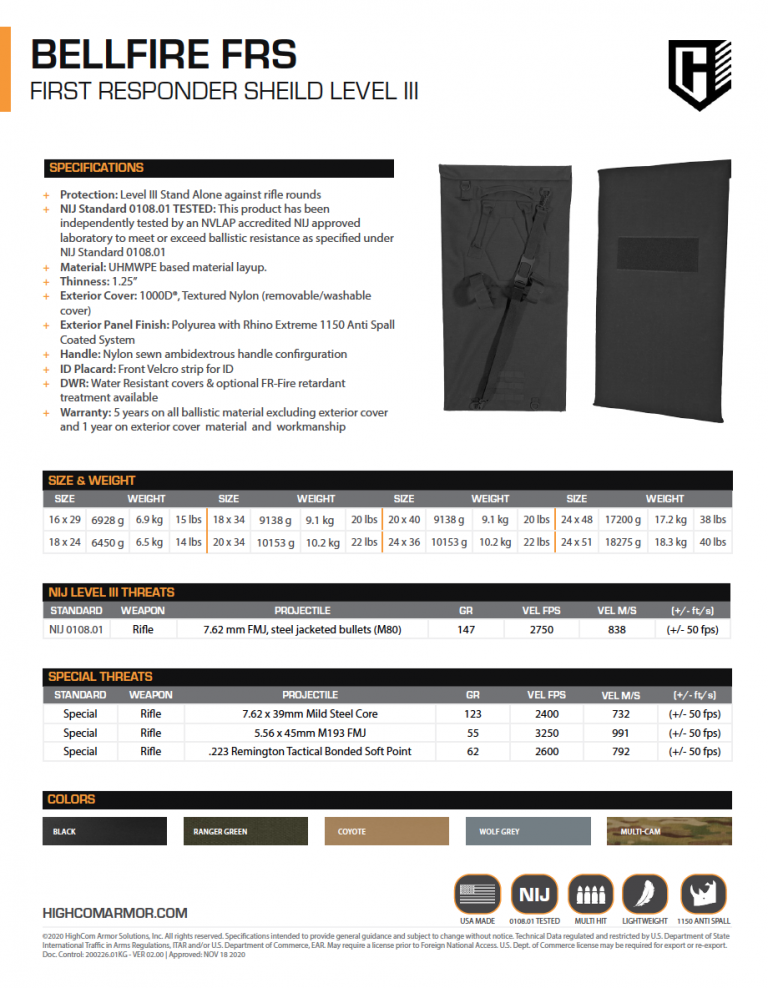 Bellfire FRS III Product Spec