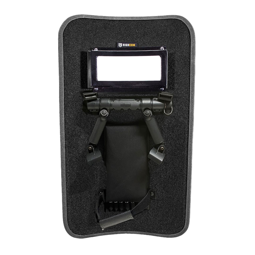 Bellfire LTS Light Tactical Shield Level IIIA Back Elzetta Tridextrous Handle