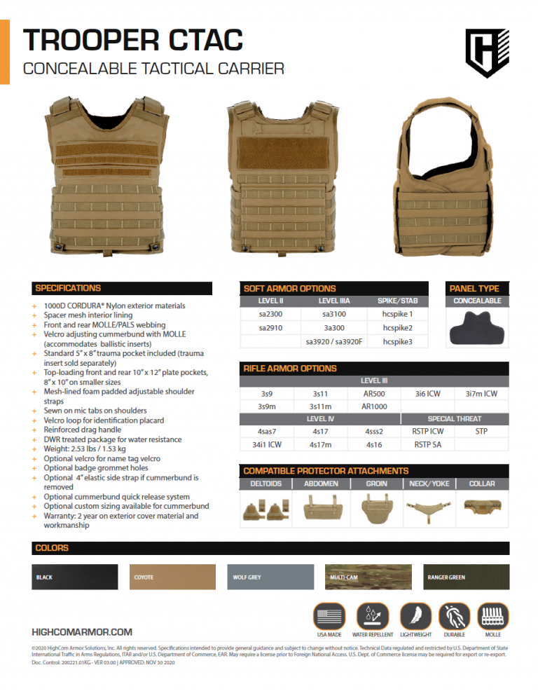 Trooper CTAC Product Spec