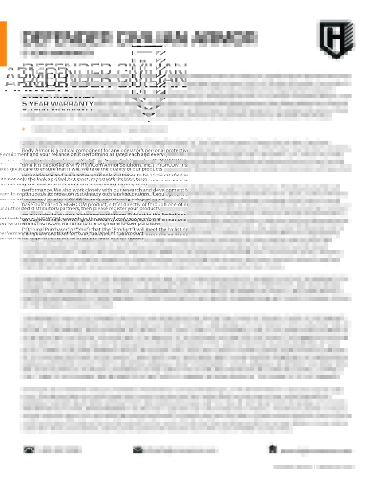 Defender CAS – 5 Year Warranty