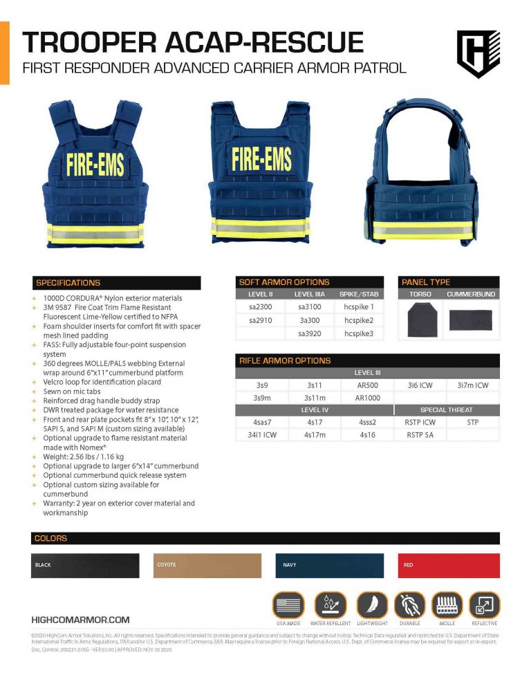 Trooper ACAP Rescue Product Spec