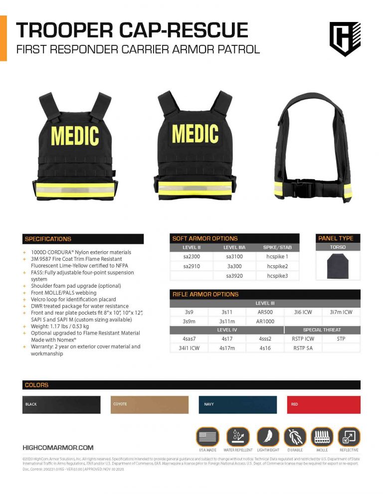 Trooper CAP Rescue Product Spec