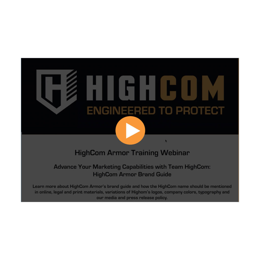 HighCom Armor Training Webinar Screenshot