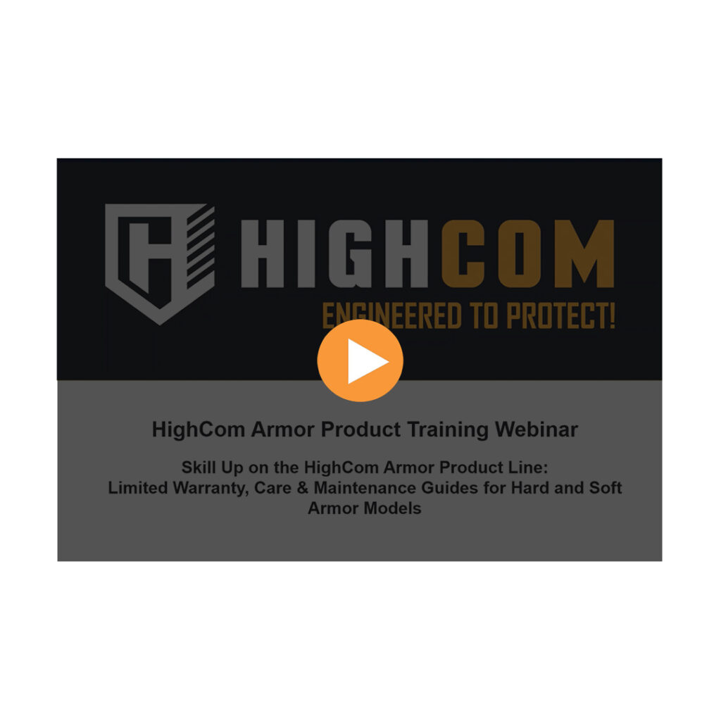 HighCom Armor Training Webinar Screenshot