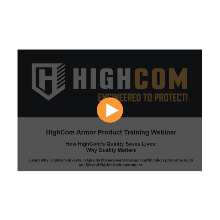 HighCom Armor Training Webinar Screenshot
