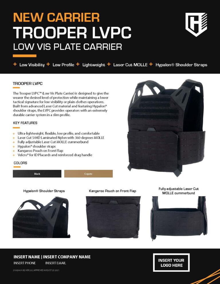 HighCom Armor Trooper LVPC Plate Carrier Sales Slick fillable PDF partners