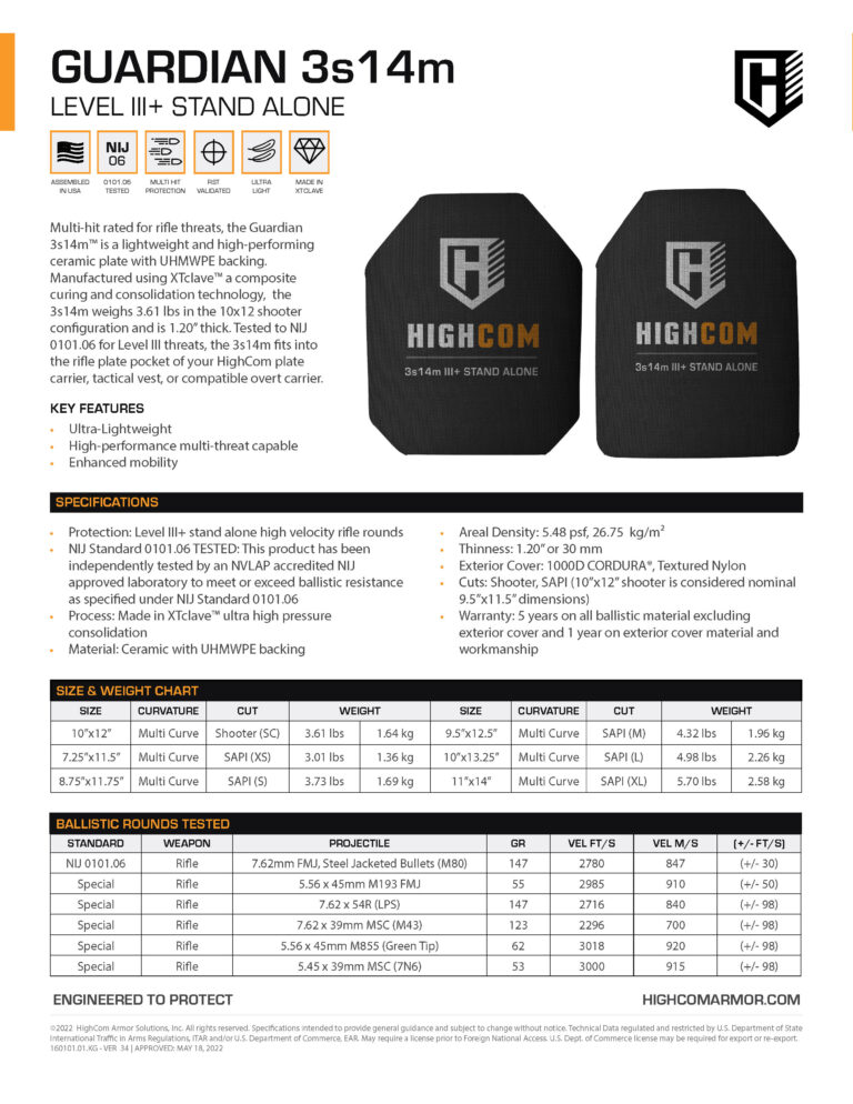 Guardian 3s14m Product Spec
