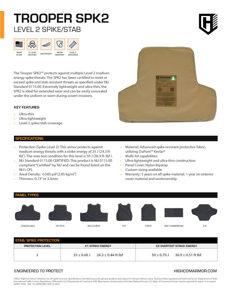 Trooper SPK2 Product Spec