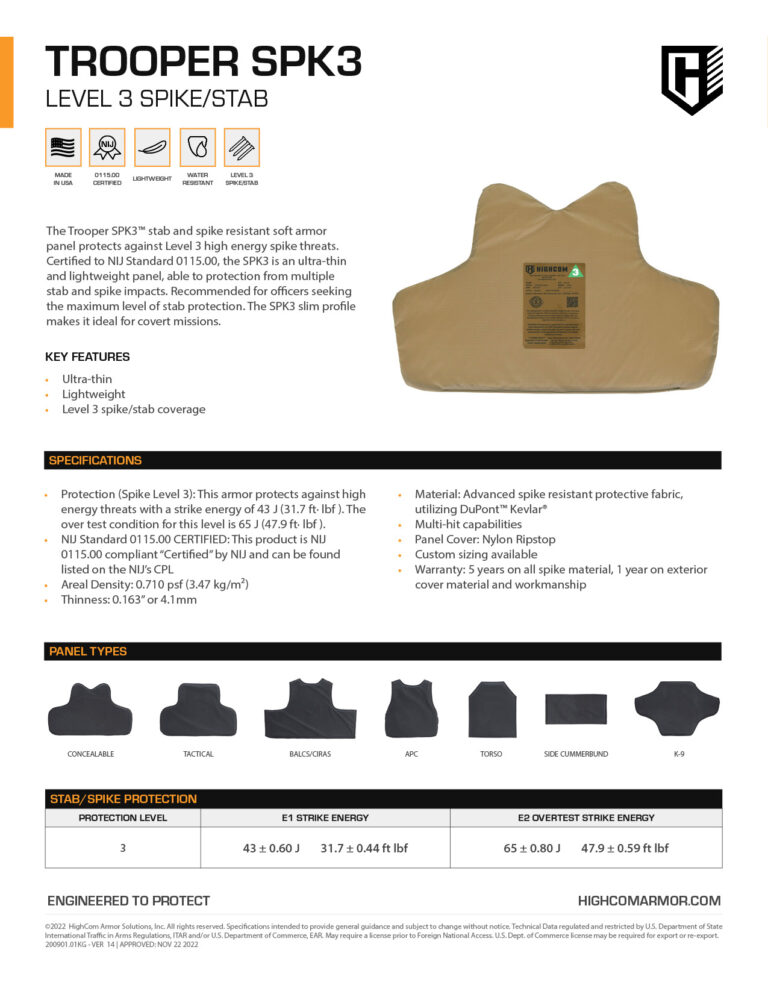 Trooper SPK3 Product Spec