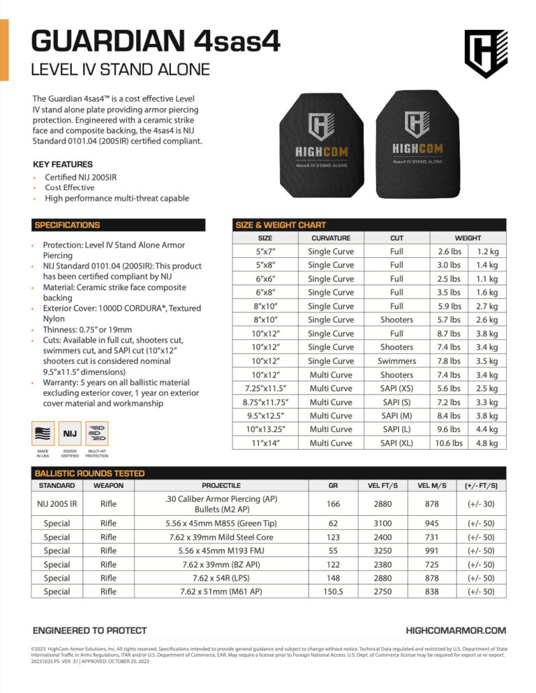 Guardian 4sas4 Product Spec